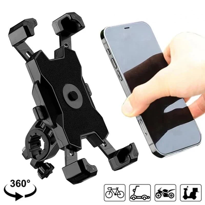 Universal Bike Phone Holder 360° Rotatable Bicycle Motorcycle Mount Shockproof