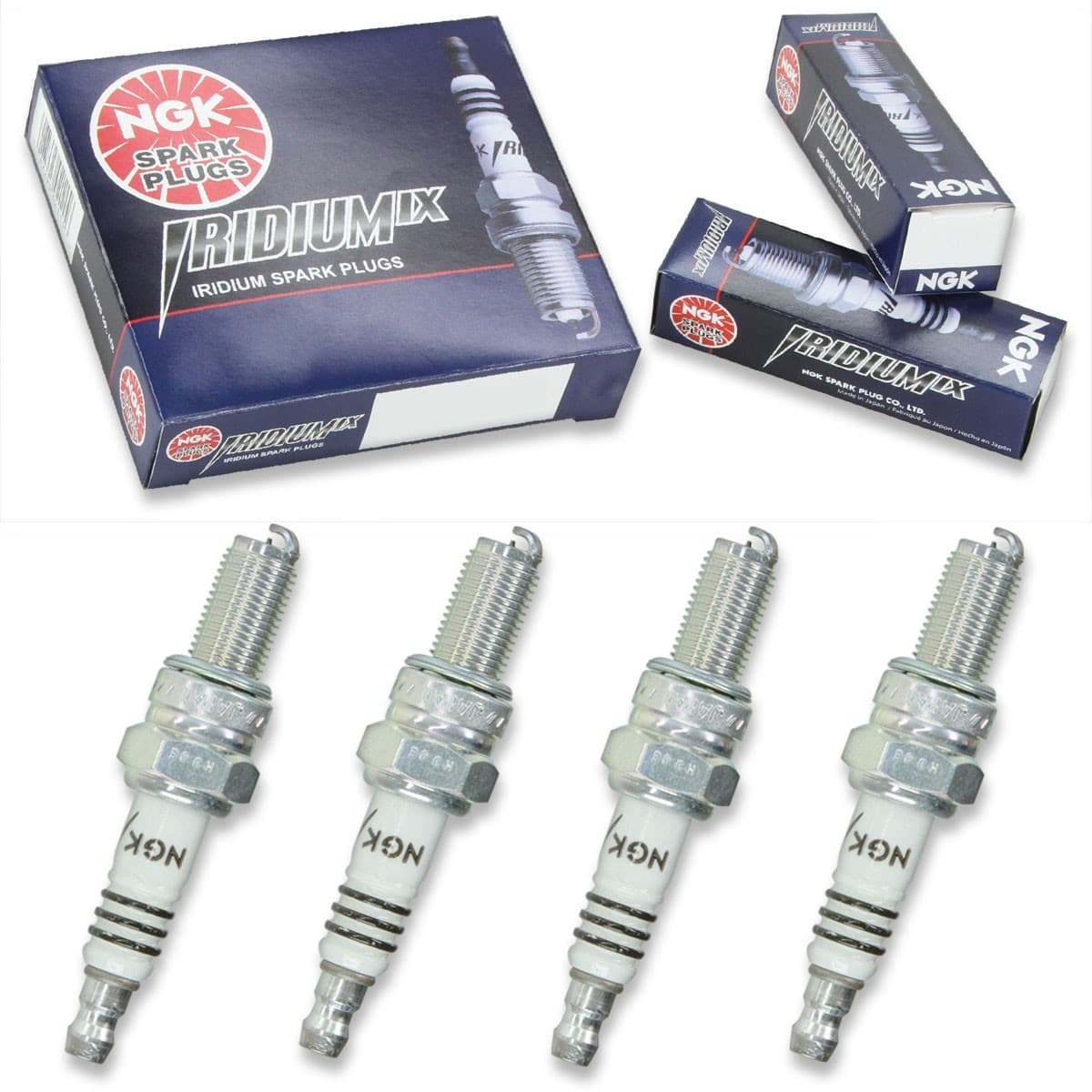 4pcs NGK 4218 Iridium IX CR8EIX Motorcycle Spark Plug Tune Up Kit Set vp