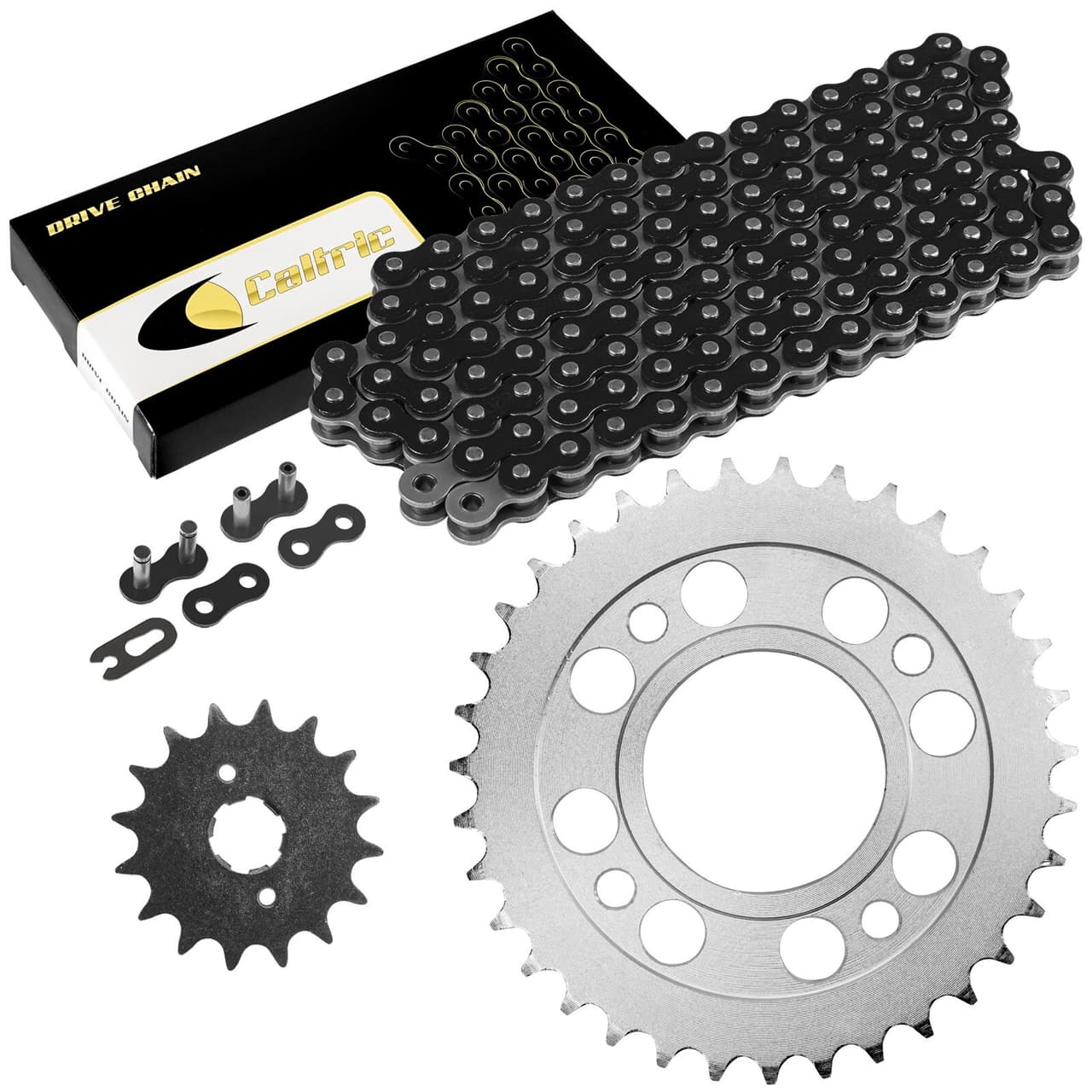 Black Drive Chain And Sprocket Kit for Honda CM400A CM400C CM400E CM400T 79-81