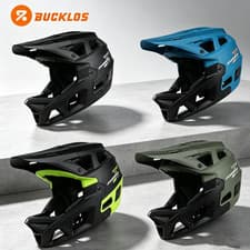 BUCKLOS Full Face Mountain Bike Helmet for Adults  for MTB BMX DH 55-61cm ABS