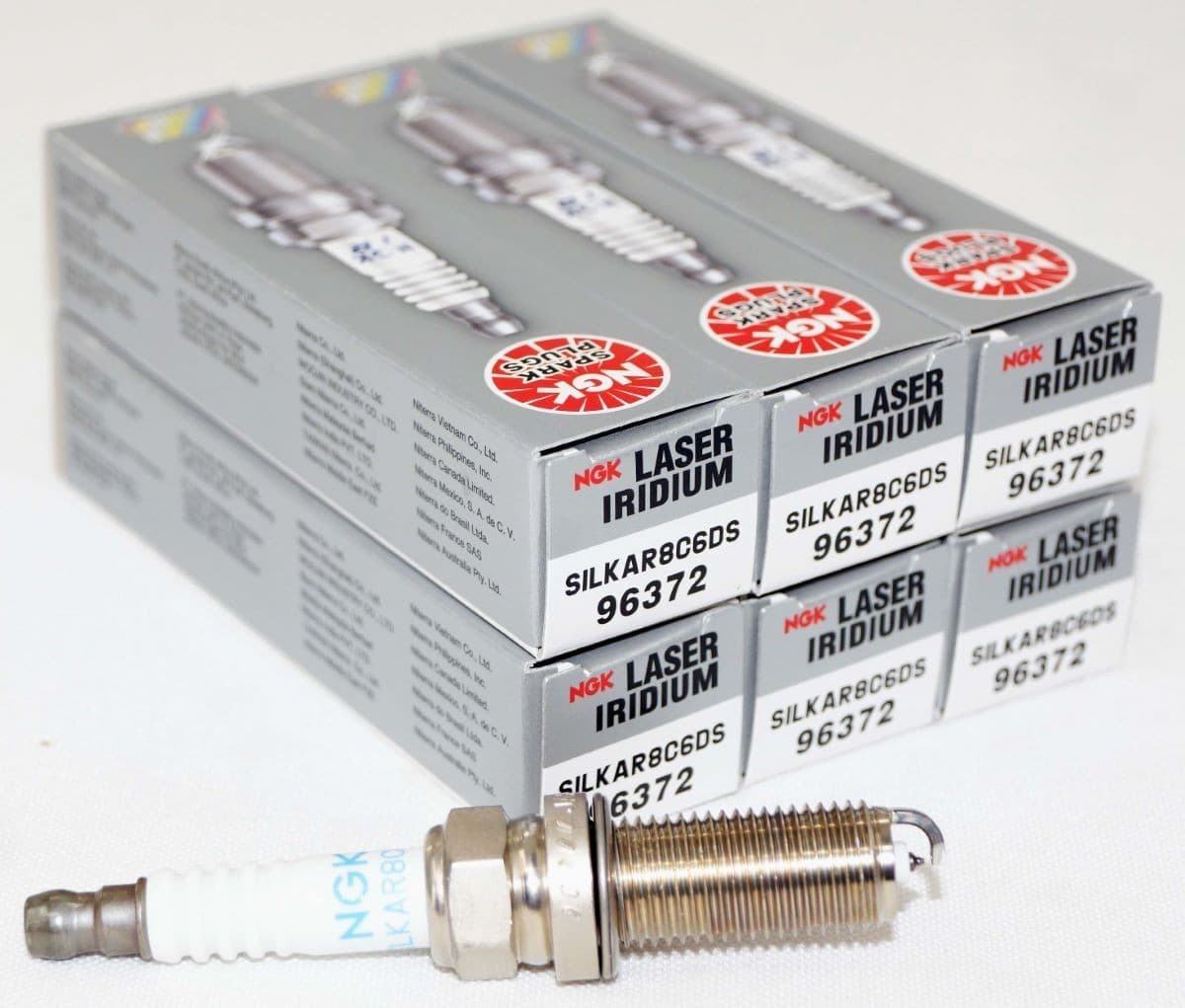 Spark Plug-Laser Iridium High Ignitability NGK 96372 Set of 6pcs