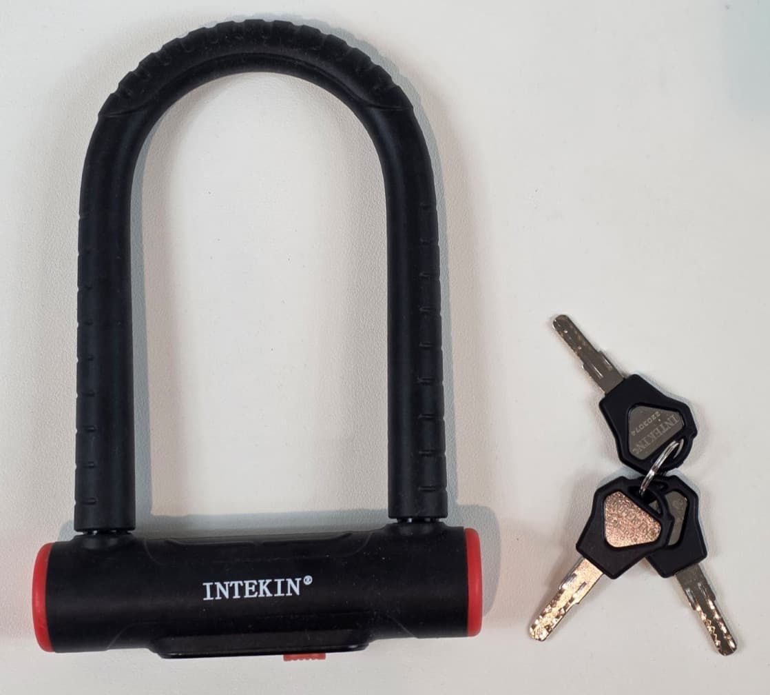 INTEKIN Bike U Lock Heavy Duty Bike Lock Bicycle Lock 16mm U Lock with 3 Keys