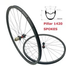 Carbon Mtb Bicycle Wheelset 29er 27*25mm 28 Holes Symmetry Clincher Tubeless