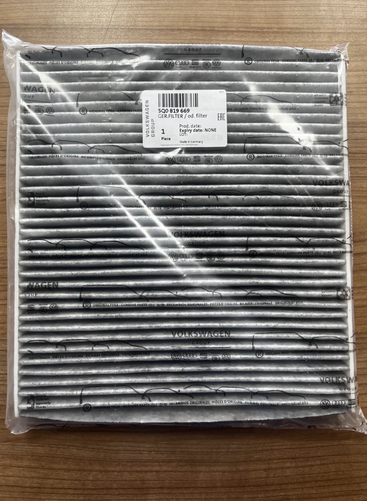 OEM VW/Audi Cabin/Pollen Air Filter 5Q0-819-669