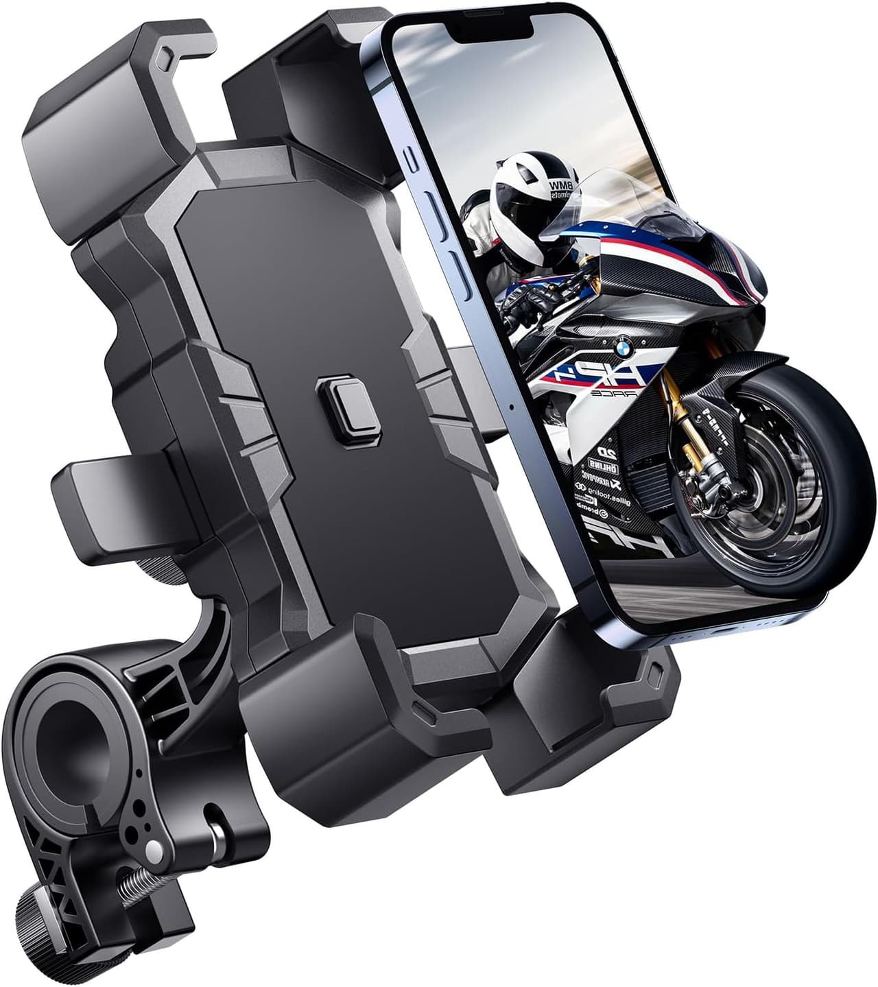 Delobon Bike Phone Holder Handlebar,Motorcycle Phone Mount,Atv Cell Phone Clamp