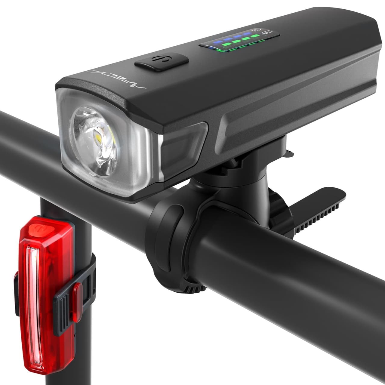 1200 Lumens Bike Light Set USB Rechargeable Waterproof Front Rear Lights