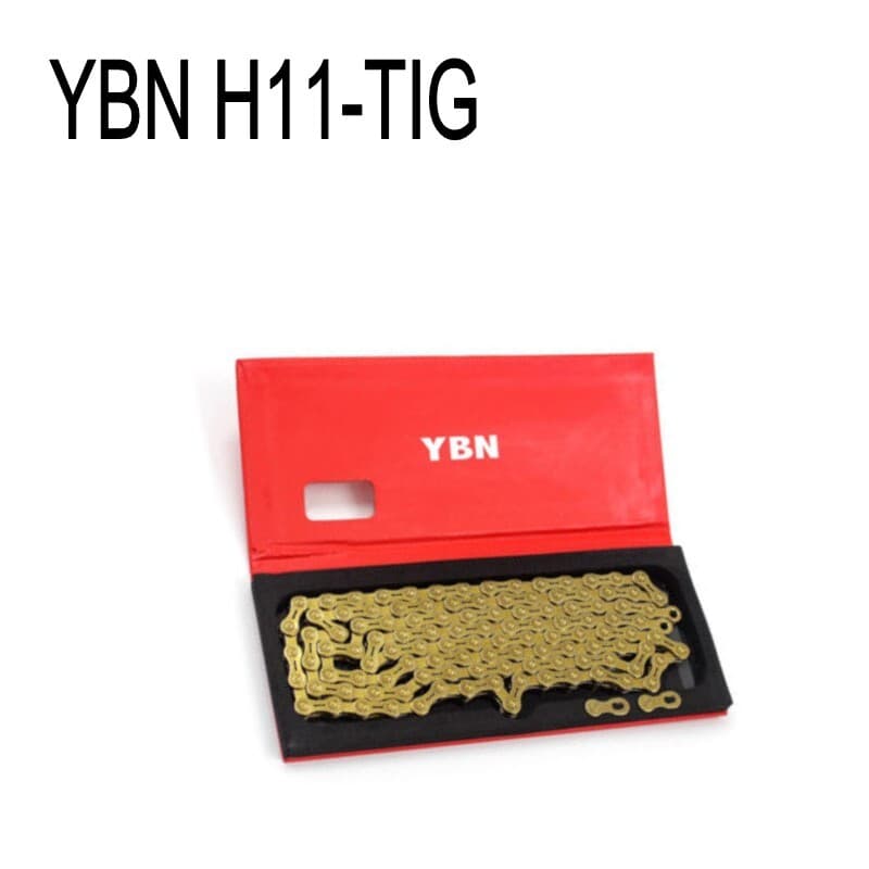 YBN 11 Speed Bicycle Chain SLA H11-TIG Gold Titanium coating Bike Sparts MTB