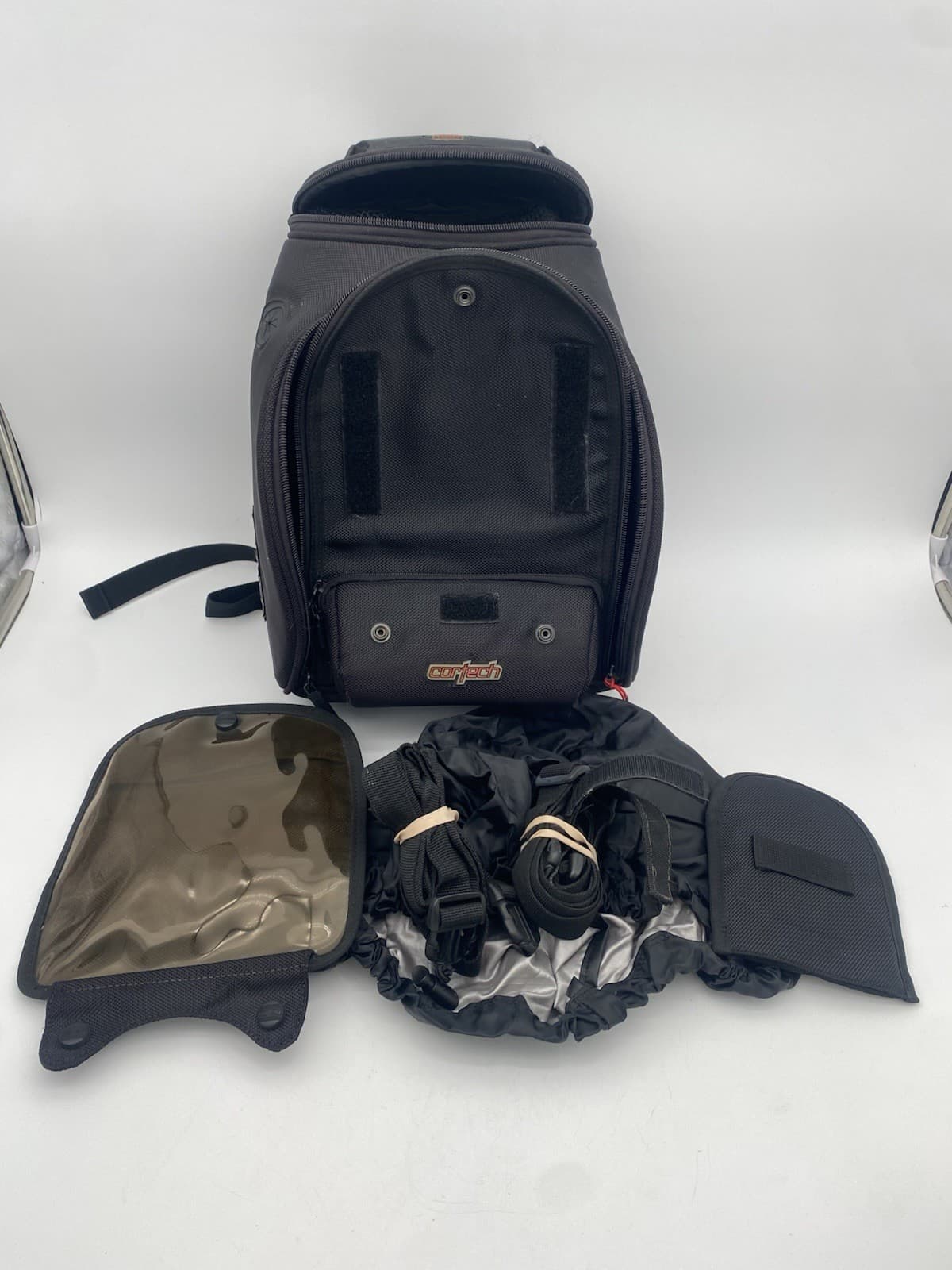 Cortech Super 10L Strap Mount Motorcycle Tank Bag Black Used