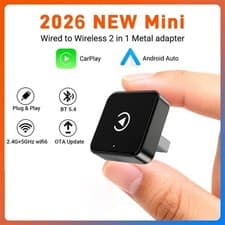 Wireless CarPlay Adapter for Apple iPhone & Android Auto USB Adapter Plug & Play