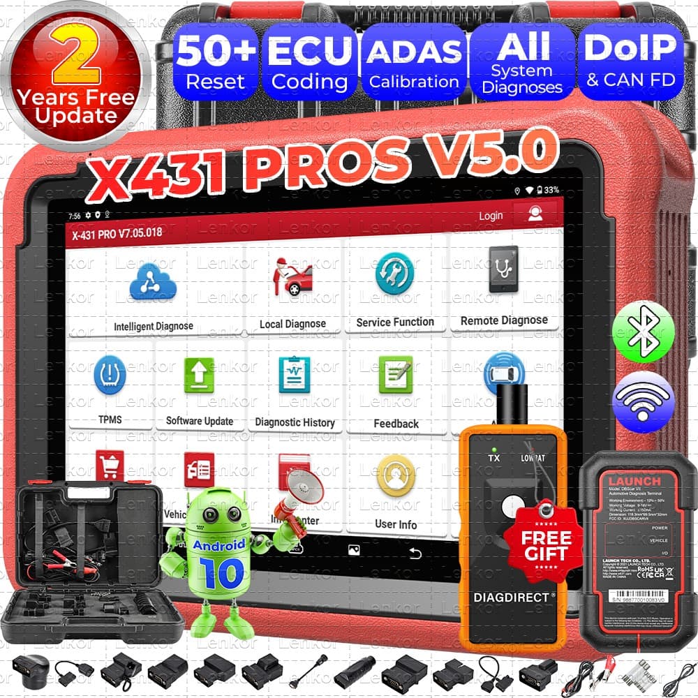 2026LAUNCH X431 PRO V5.0 V+5.0 PRO5 All Systems Diagnostic tool Car OBD2 scanner