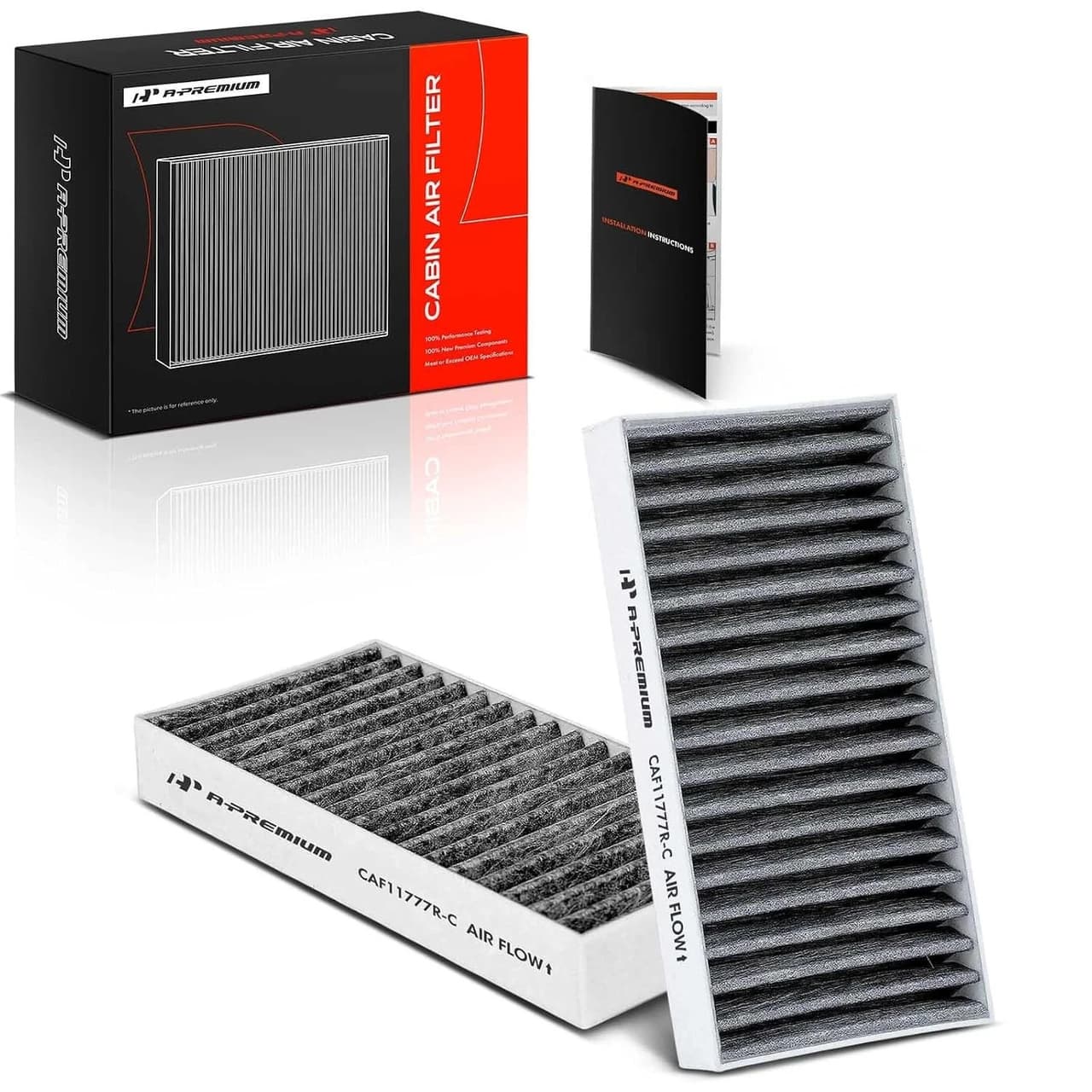 Jeep Cabin Air Filter 2-Pack Activated Carbon Compatible Replacement for