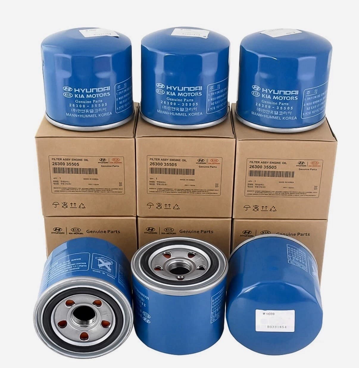 6 PACK Hyundai Kia Engine Oil Filter OEM 2630035505 for 97-22 New GENUINE