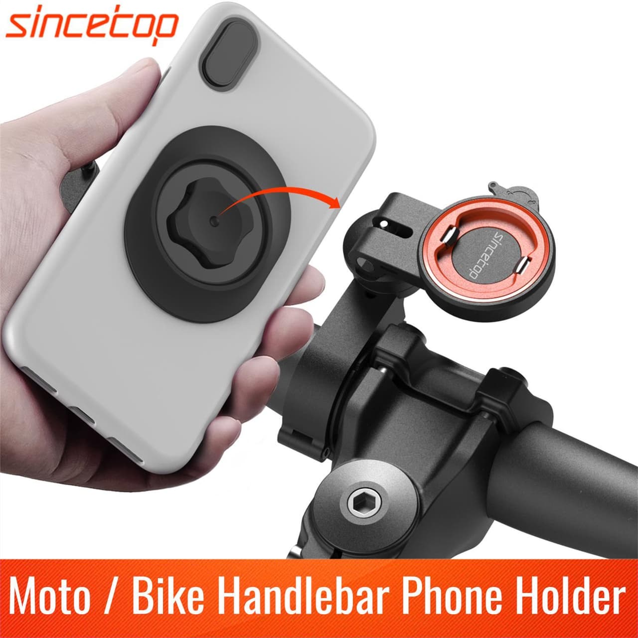 Bike&Motorcycle Phone Mount-Bicycle Handlebar Cell Holder,Quick Release-Series C