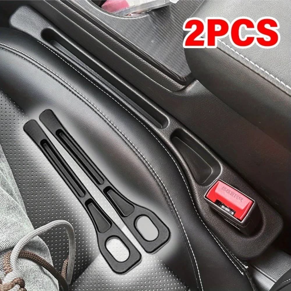 2Pcs Car Seat Gap Filler Organizer Storage Box Between Seats Console Holder