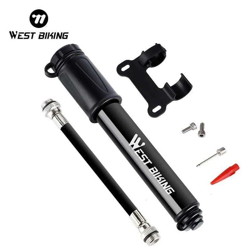 WEST BIKING Portable Mini Hand Bike Pump Cycling Bicycle Air Inflator Ball Pump