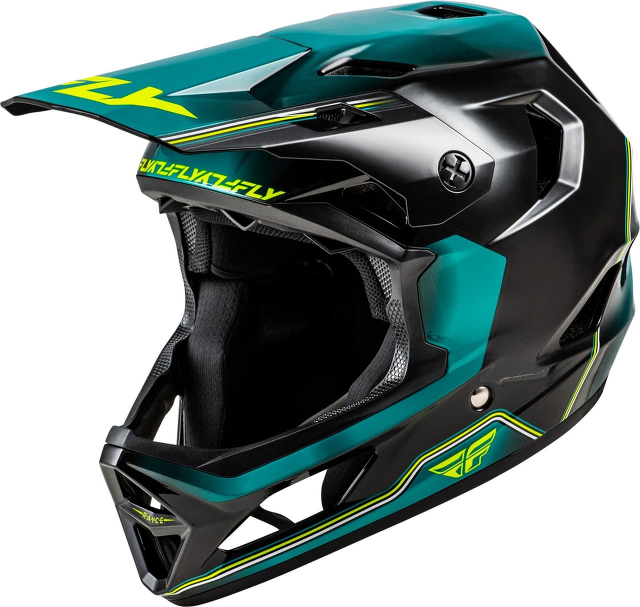 Fly Racing Rayce Repeat MTB Mountain Bike Helmet Black/Teal XL