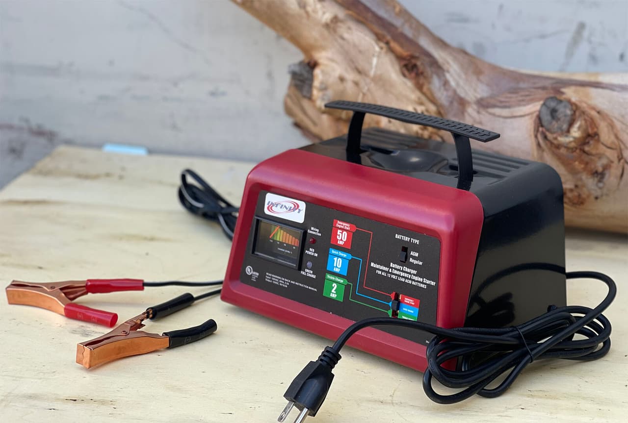 50Amp Engine Starter Boost Battery Charger Maintaner 12Volt AGM w/Auto Shut Off