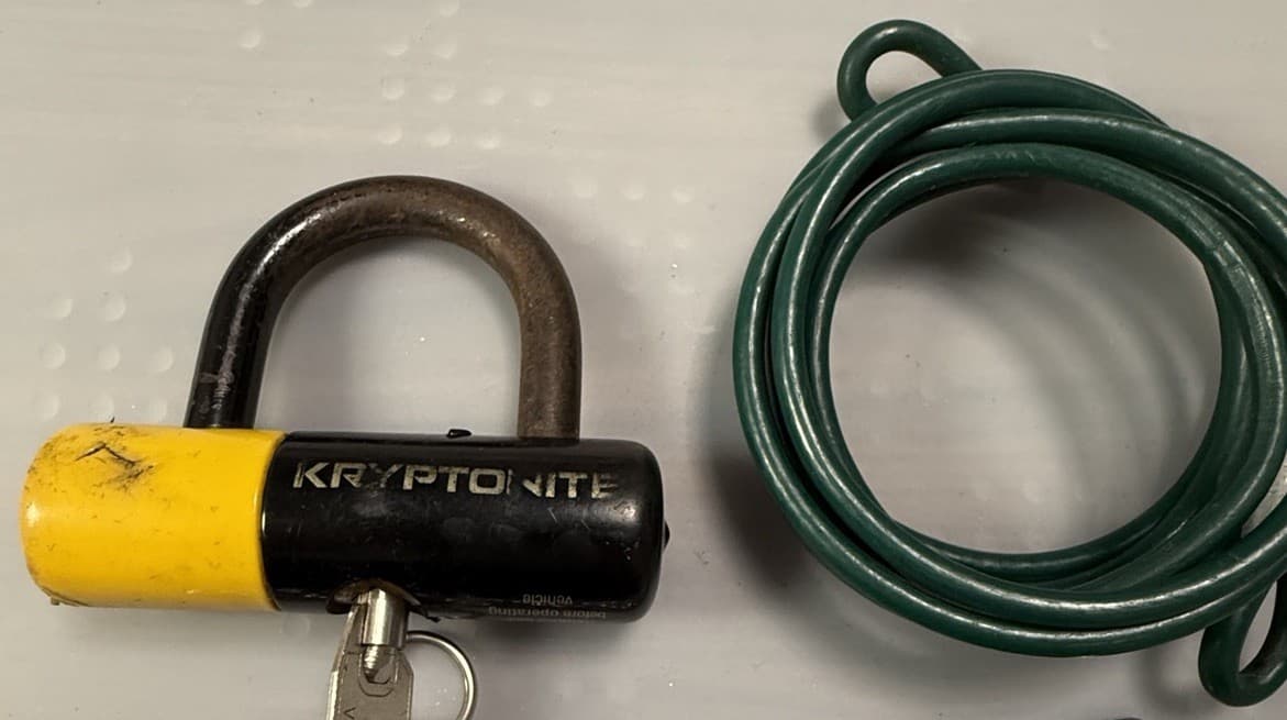 Kryptonite Evolution Bike Disc Lock Motorcycle Security U-Lock + Cable