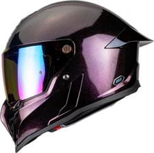 HAX Full Face Motorcycle Helmet Mirrored for Adult DOT&ECE Street Bike Purple