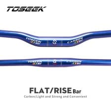 TOSEEK Full Carbon Bicycle Handlebar MTB Bike Flat Bar Riser Bar 31.8*580-760mm