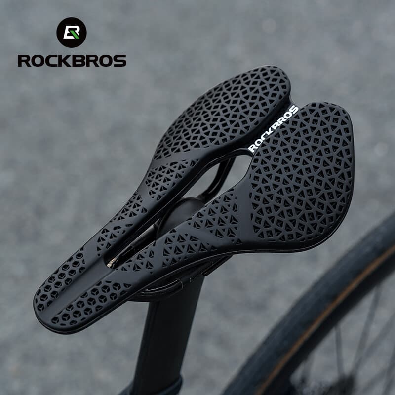 ROCKBROS 3D Printed Bicycle Saddle Ultralight Carbon Fiber Hollow Bike Saddle