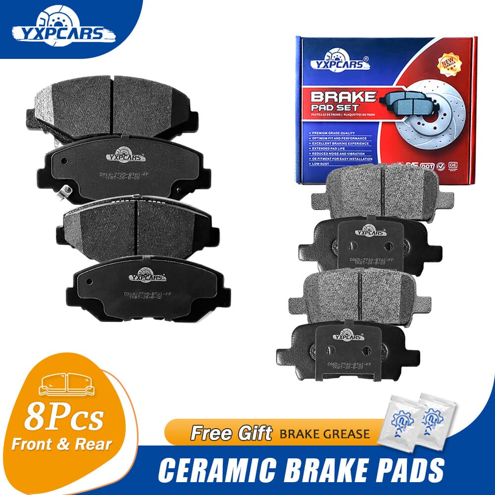 Front & Rear Ceramic Brake Pads Set For 2003-2008 Honda Pilot Sport Utility 3.5L