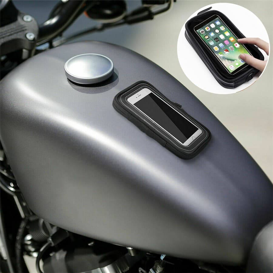Waterproof motorcycle magnetic fuel tank pouch/phone bag 6.3" × 3.5" × 1.2"