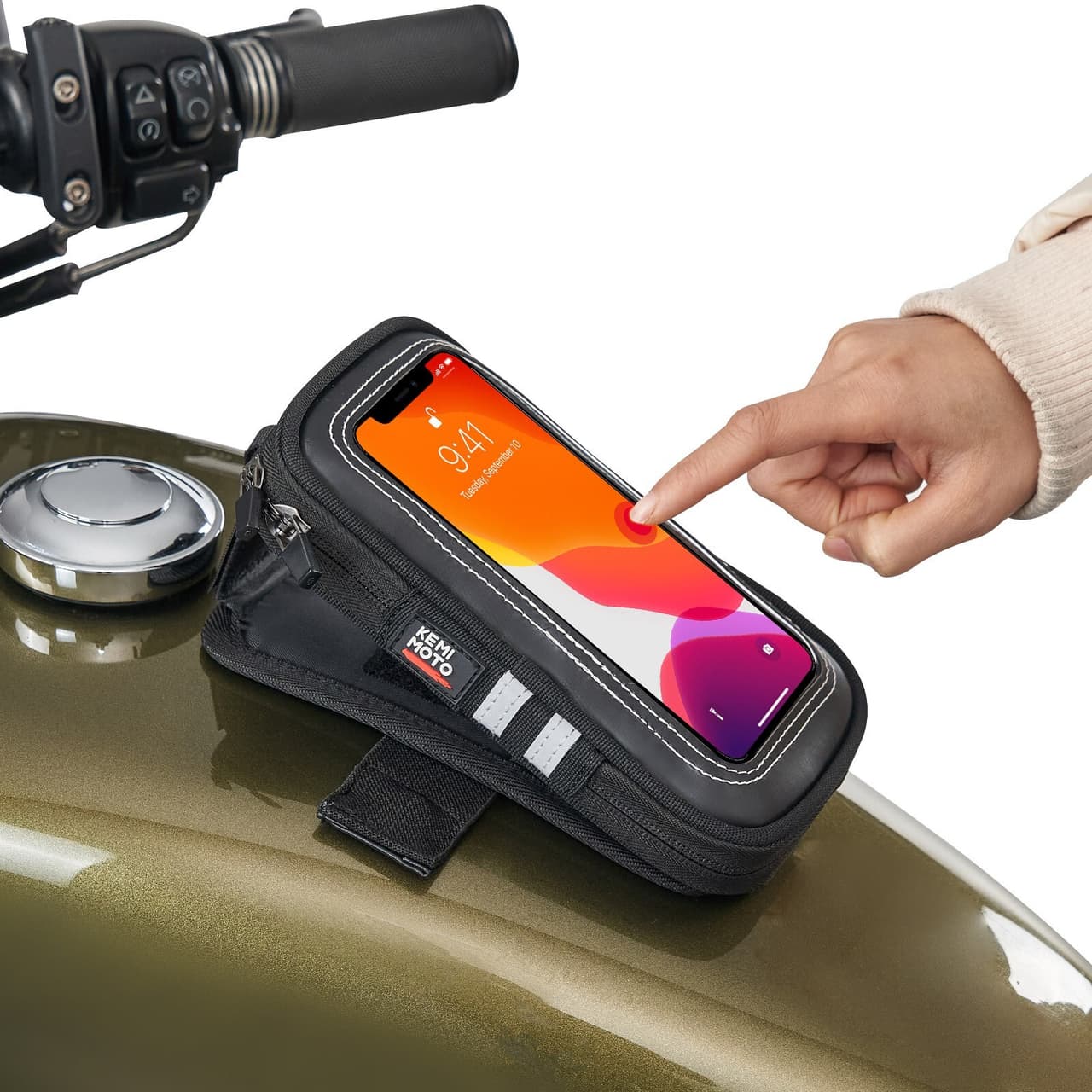 Motorcycle Magnetic Tank Bag Phone Holder Touch Screen Small Tank Bag Case Bag