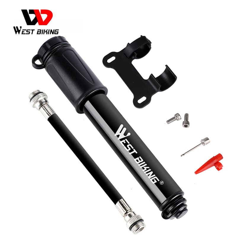 WEST BIKING Portable Mini Hand Bike Pump Cycling Bicycle Air Inflator Ball Pump