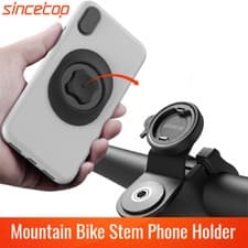 Aluminum Bike Stem Phone Mount,Quick Release,Mountain Bicycle Road Phone Holder