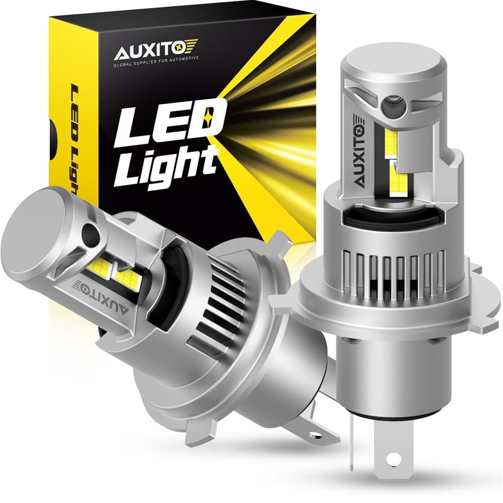 AUXITO H4/9003/HB2 LED Headlight Bulbs Dual Hi/Low White 6000K 6000LM Q16 Series