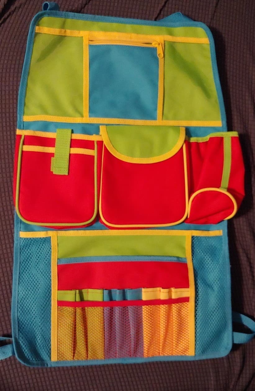 Multi color fabric hanging organizer pockets great for storage Car Seat New