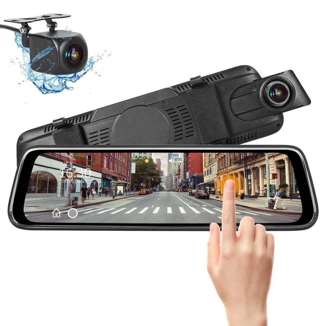 10" HD Dual Lens Car DVR Dash Cam Front and Rear Mirror Camera Video Recorder