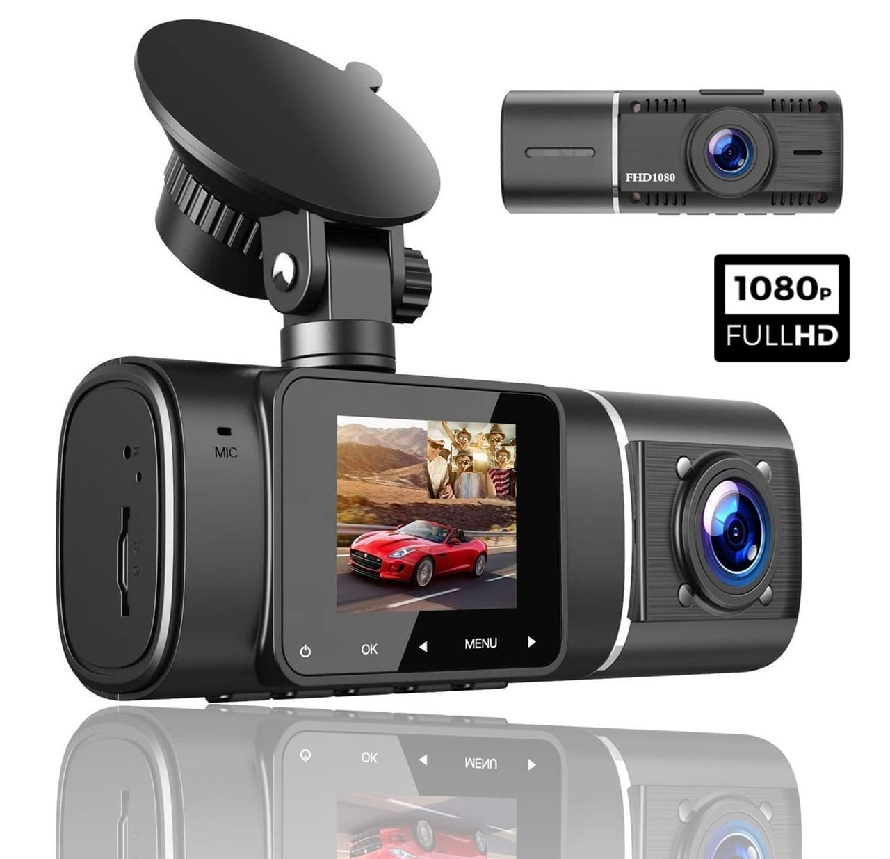 Dash Camera Front and Rear Video G-Sensor 1080P Dual Lens Dash Cam Car DVR 