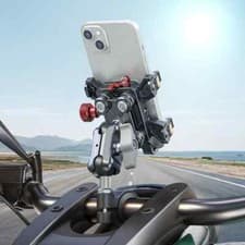 Metal Cell Phone Holder Bike Handlebar Clamp Mount Motorcycle Mobile Phone