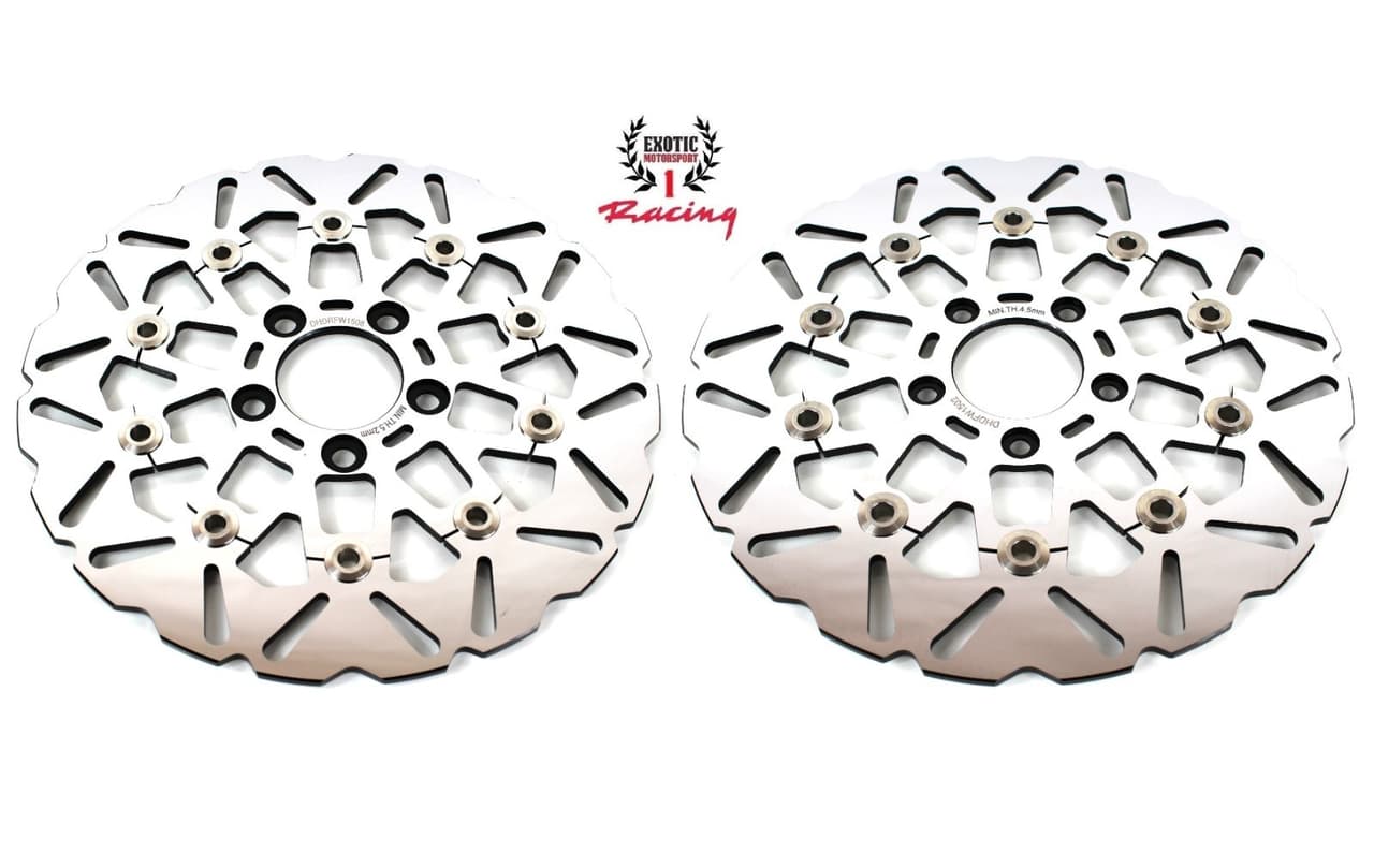 Polish 11.5" Front Rear Brake Rotors Dyna 00-05 Softail 00-14 Sportster XL 00-10