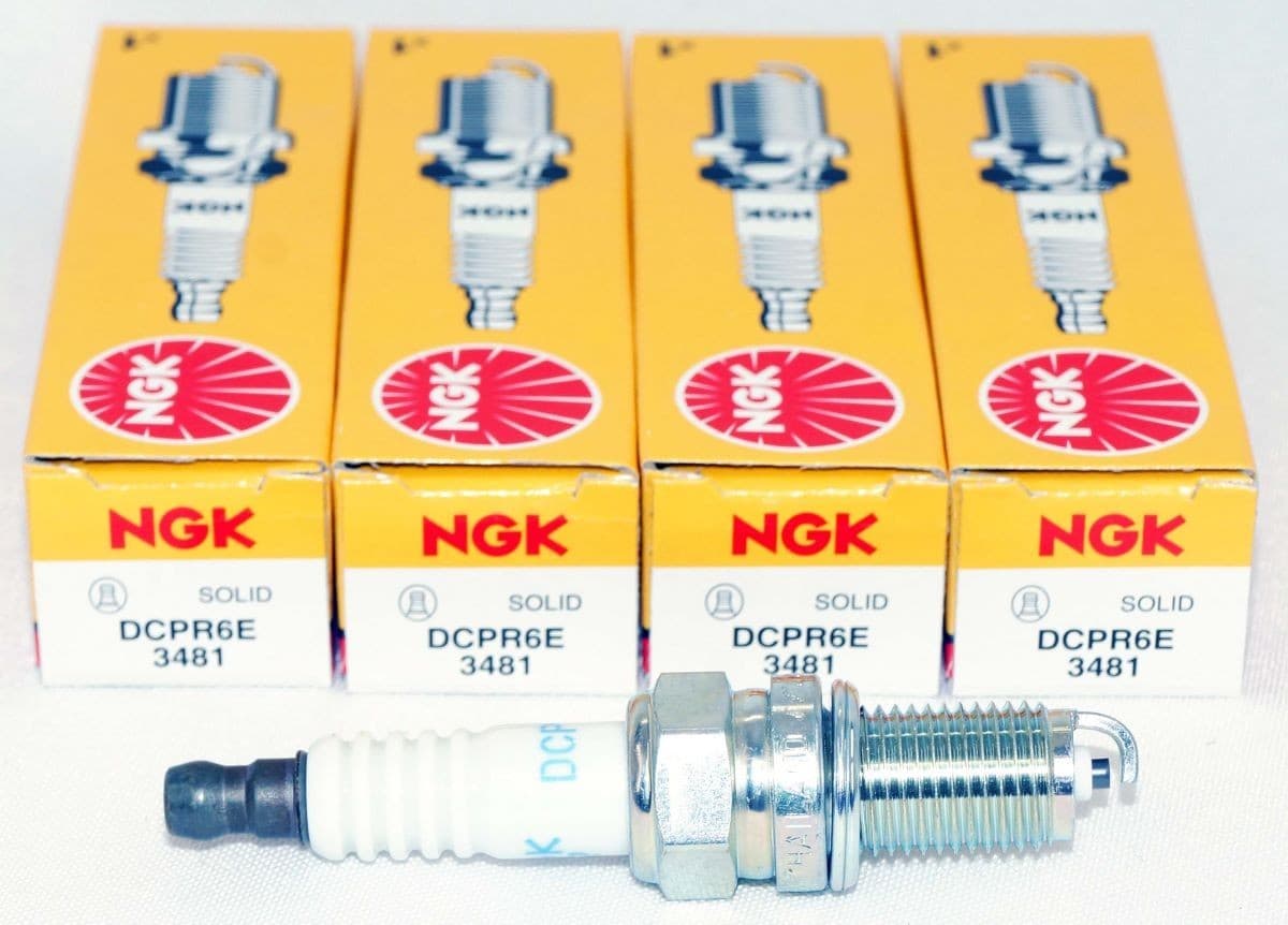 4 Pack Genuine NGK 3481 Nickel Spark Plug DCPR6E Solid Tip for Honda Motorcycles