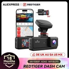 REDTIGER A8 4K+1080P ADAS Dash Cam 3.18" IPS Touch Screen Front And Rear Car Cam