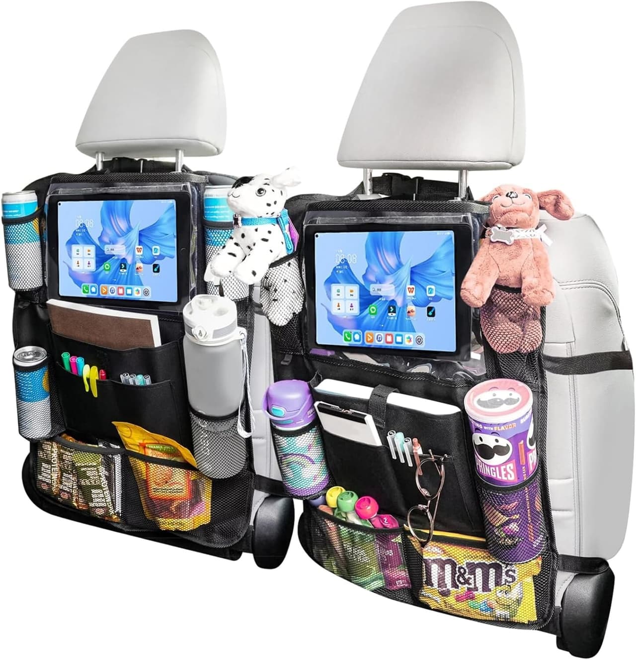 2 Pcs Car Auto Seat Back Multi-Pocket Storage Bag Organizer Holder Travel Hanger