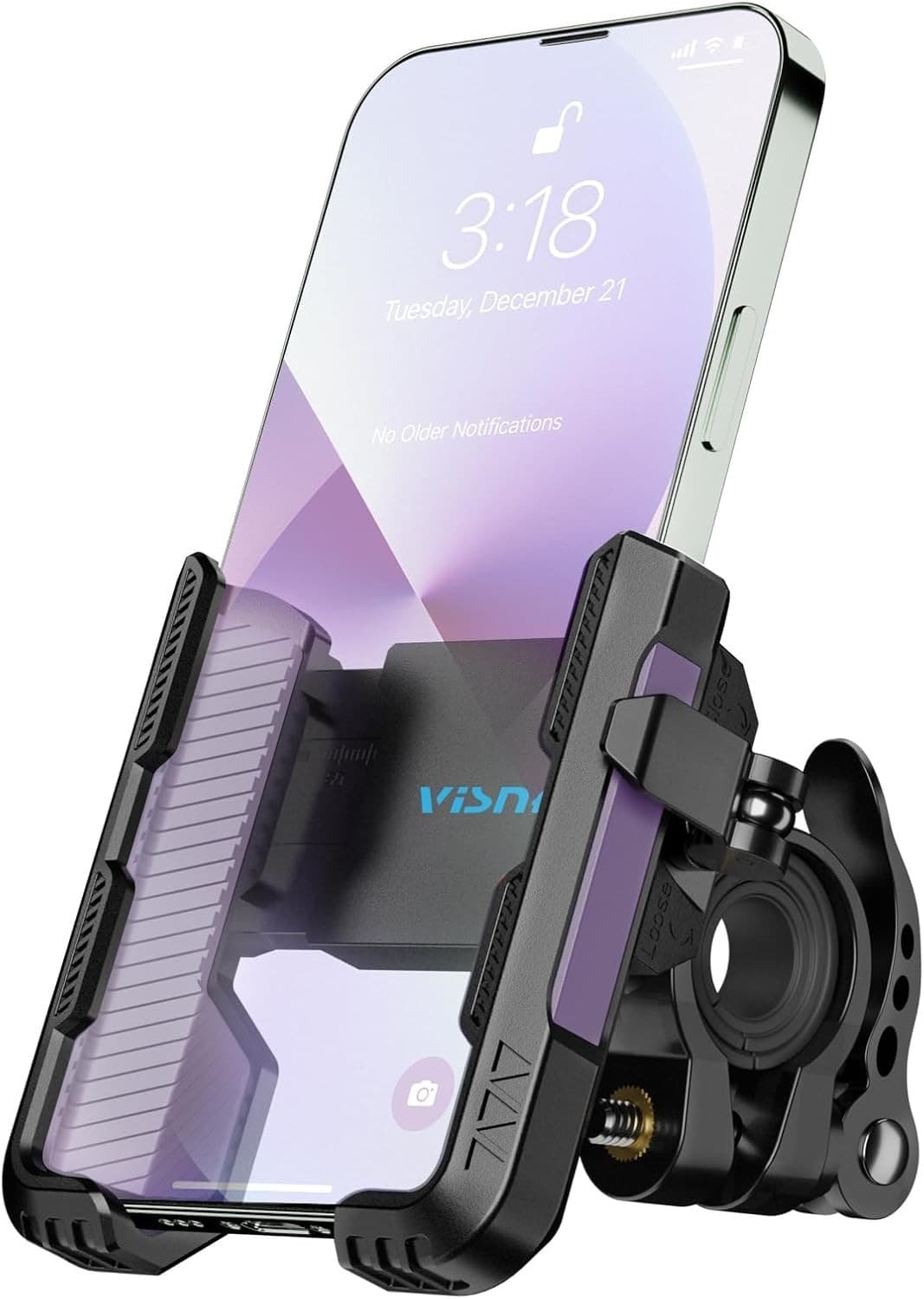 Handlebar Phone Holder, 360 Degree Adj, Quick Release, Motorcycle eBike Scooter