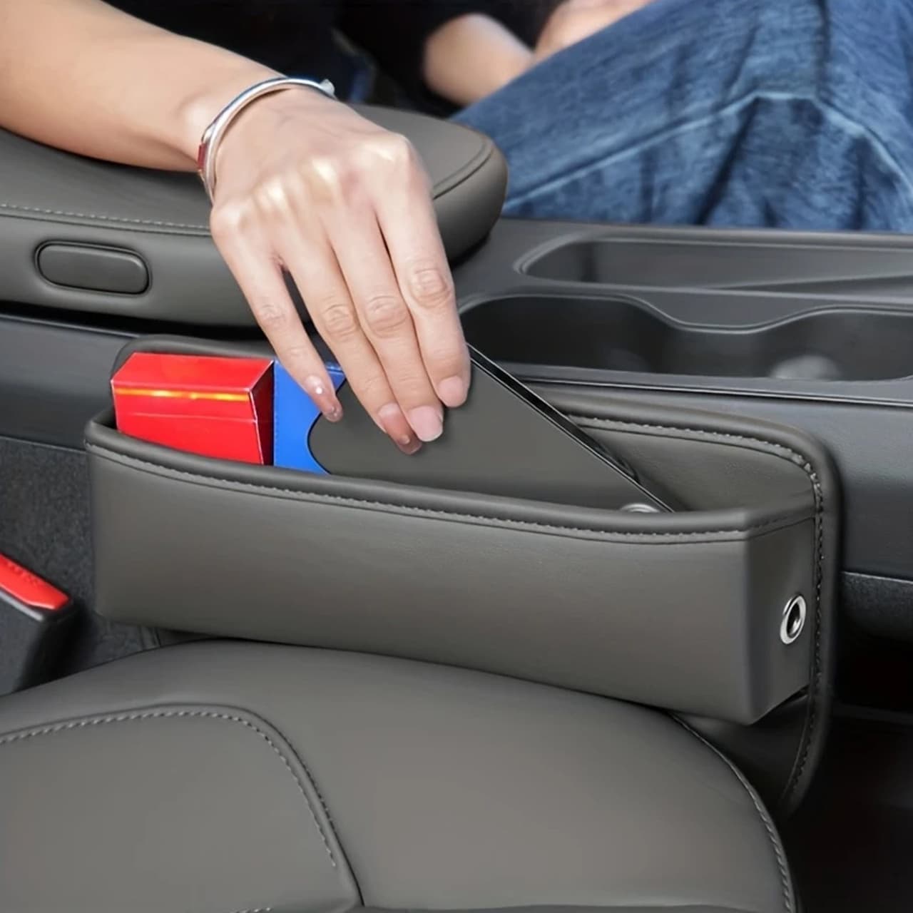 Car Seat Gap Organizer - Storage Caddy for Phone & Small Items in Your Vehicle