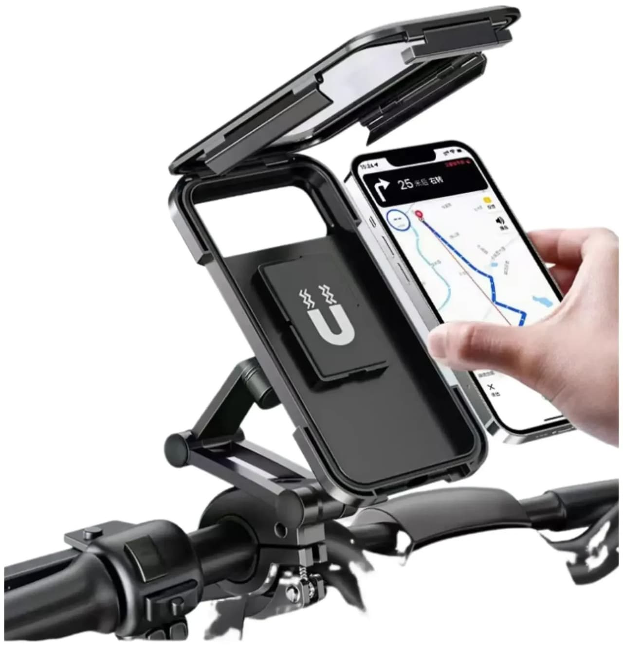 Waterproof Bike Phone Mount Handlebar Motorcycle Bicycle Cellphone Holder Case