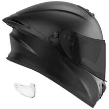 New DOT Motorcycle Helmet Full Face Matte Black S M L XL 2X Chrome Gold Iridium