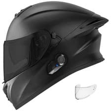 NWT Bluetooth Motorcycle Helmet GDM GHOST Supersonic Full Face Matte Black