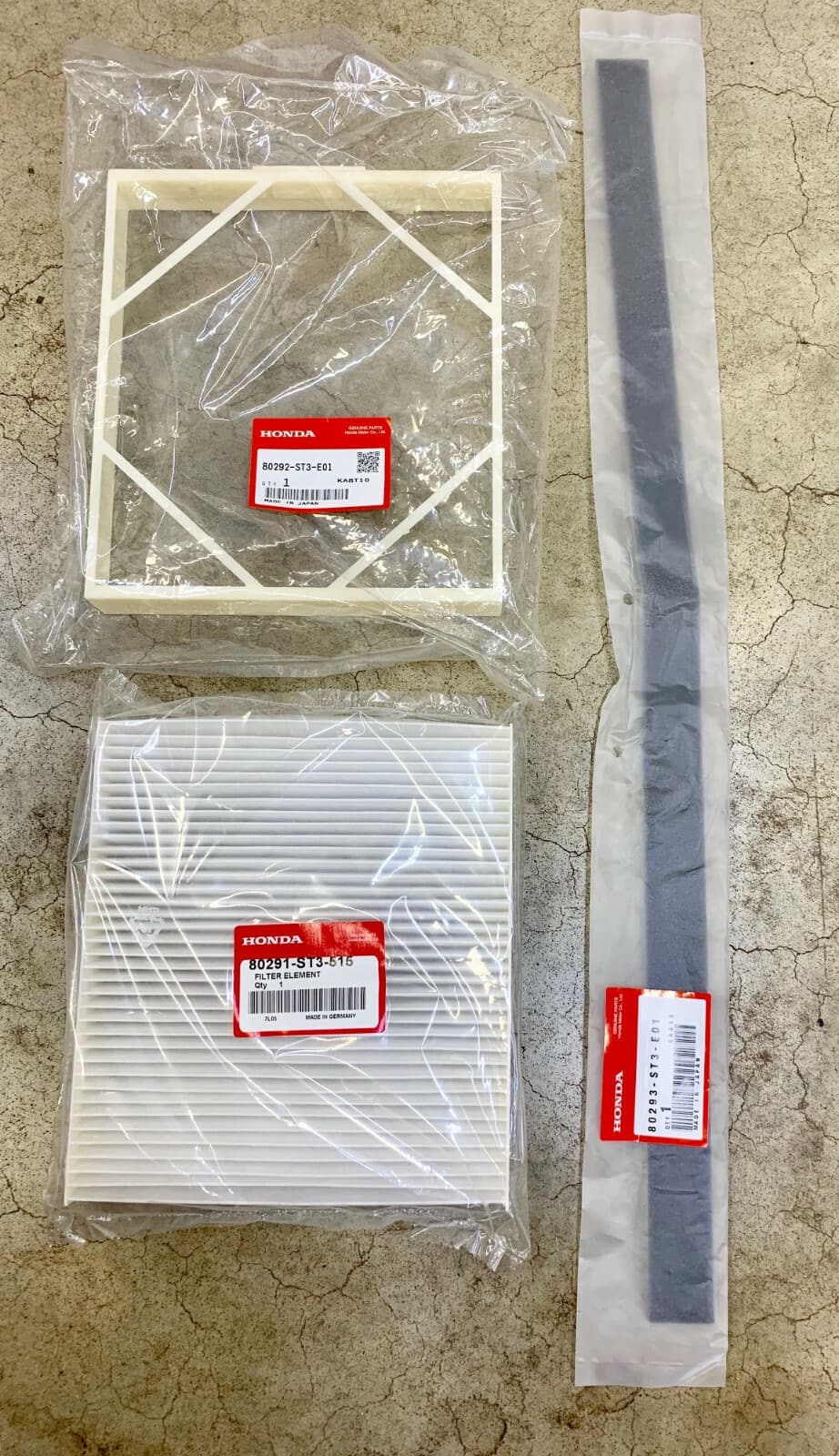 Genuine OEM Honda 1998 - 2000 Civic Cabin Air Filter HEPA Upgrade Kit