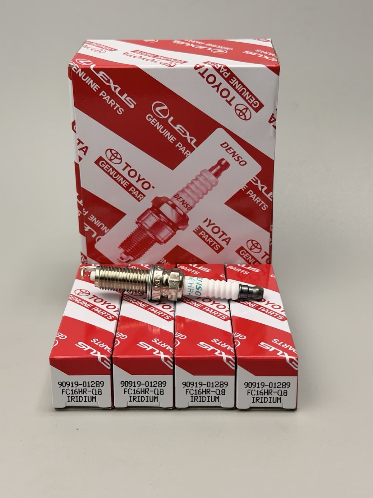 OEM TOYOTA CAMRY, 19-24 RAV4 2.5L Spark Plugs IRIDIUM FC16HR-Q8 90919 01289 Set4