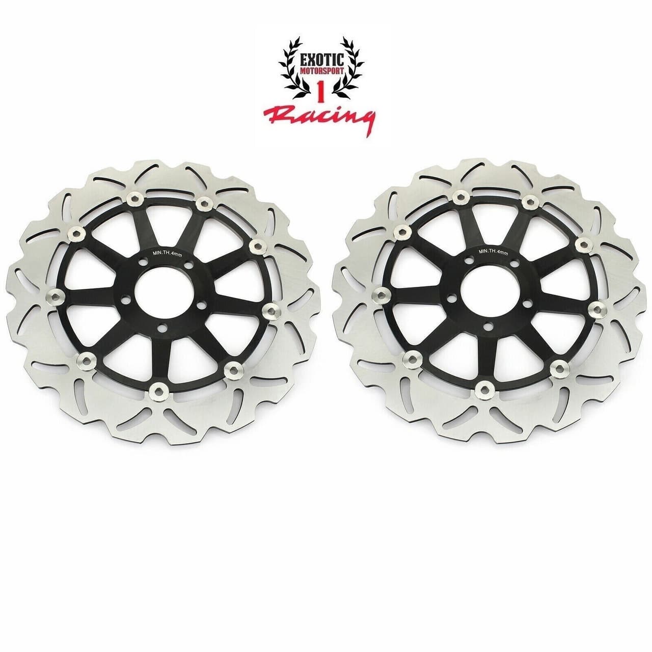 Front Brake Rotors Ninja ZX12R 2000-2003 VN 1500 1600 Mean Streak Kawasaki Black
