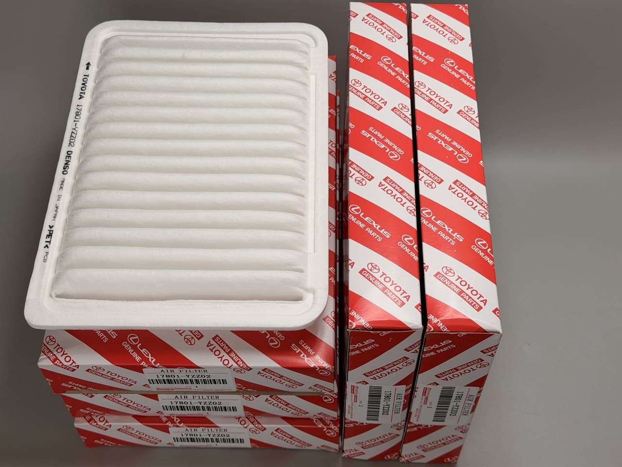 Toyota OEM Factory Engine Air Filter Element 17801-YZZ02. Set of 5pcs