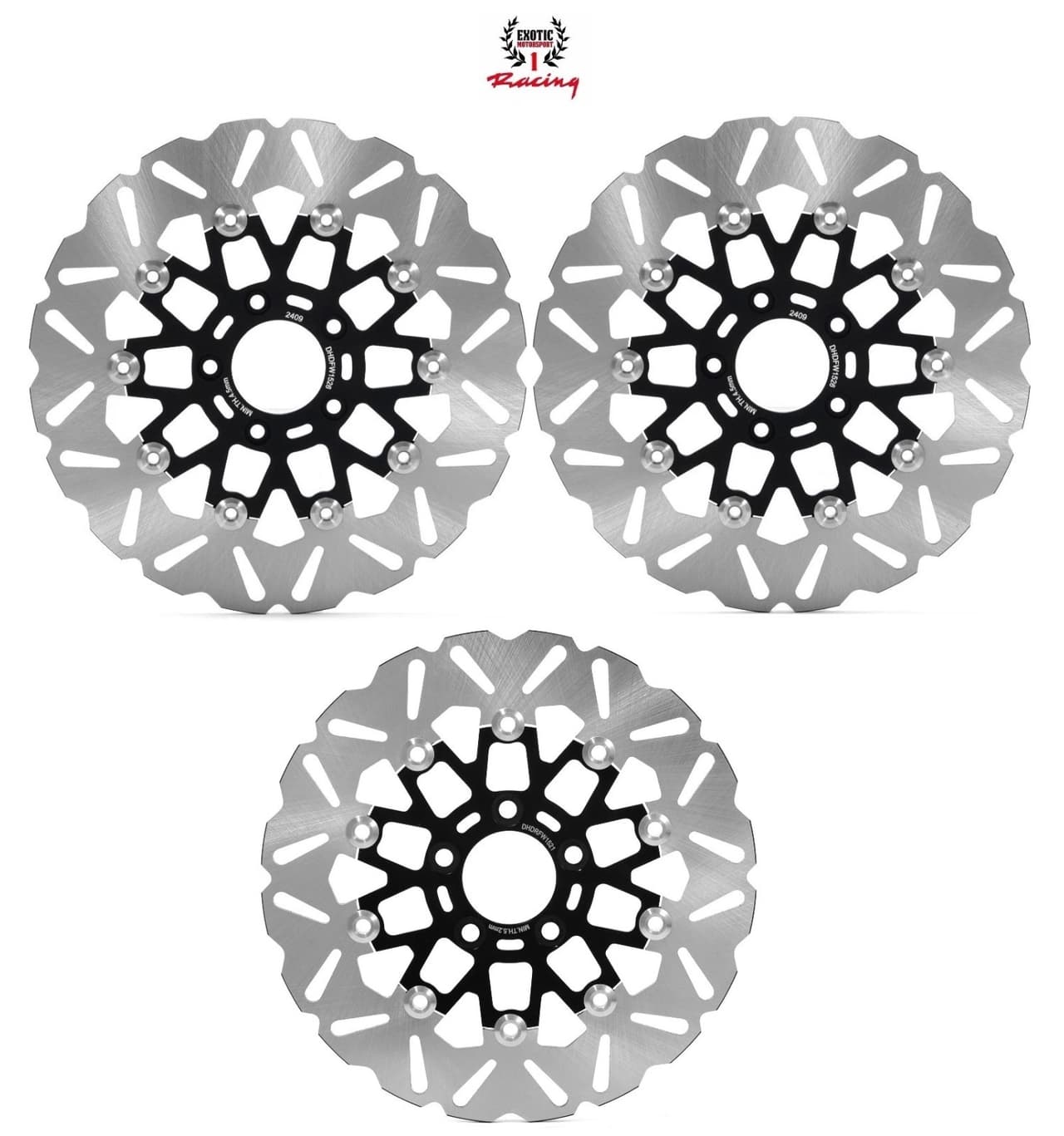 11.8" Floating Front and Rear Brake Rotors Street Glide Electra Glide Road King