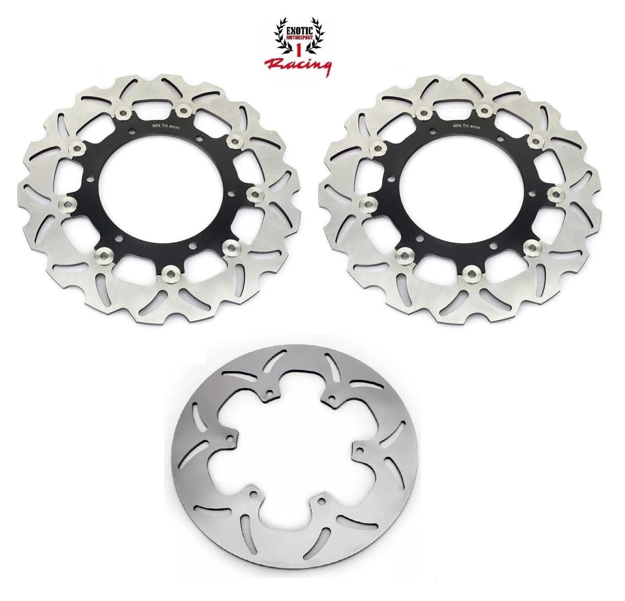 Front Rear  Brake Rotors Yamaha VMX1200 93-07 V Star XVS1100 03-09 FJR1300 01-03